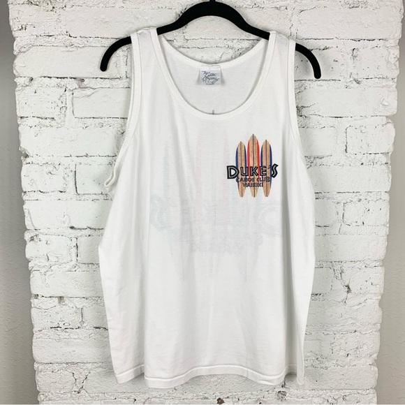 Vintage Duke’s Canoe Club Waikiki Hawaii Surf Beach Sleeveless Tank XL - Picture 1 of 7